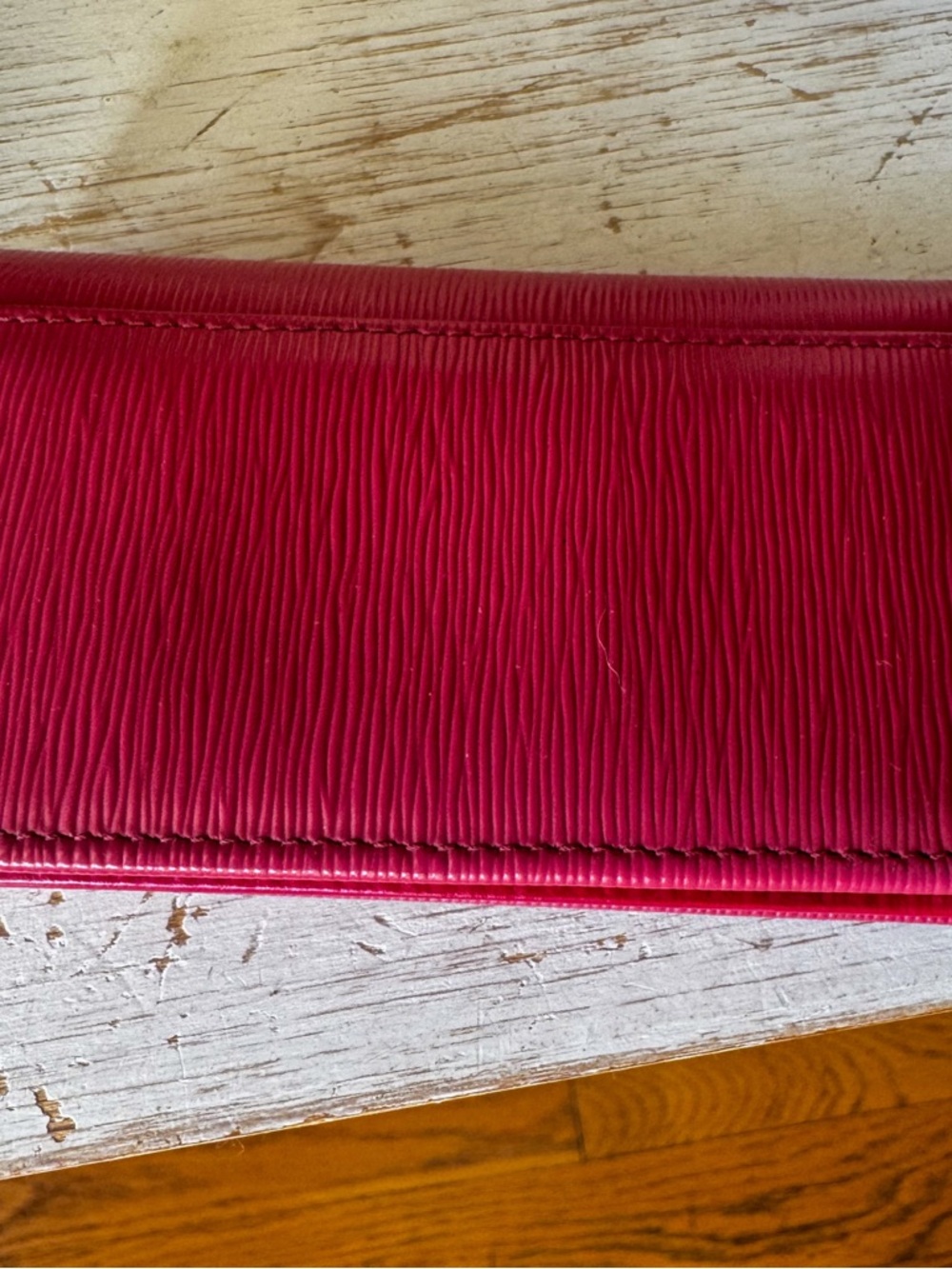 Prada Saffiano Leather Card Holder – Vibrant Pink - Picture 2 of 5